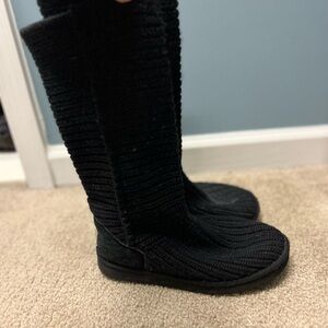 UGG Black Knit Boots